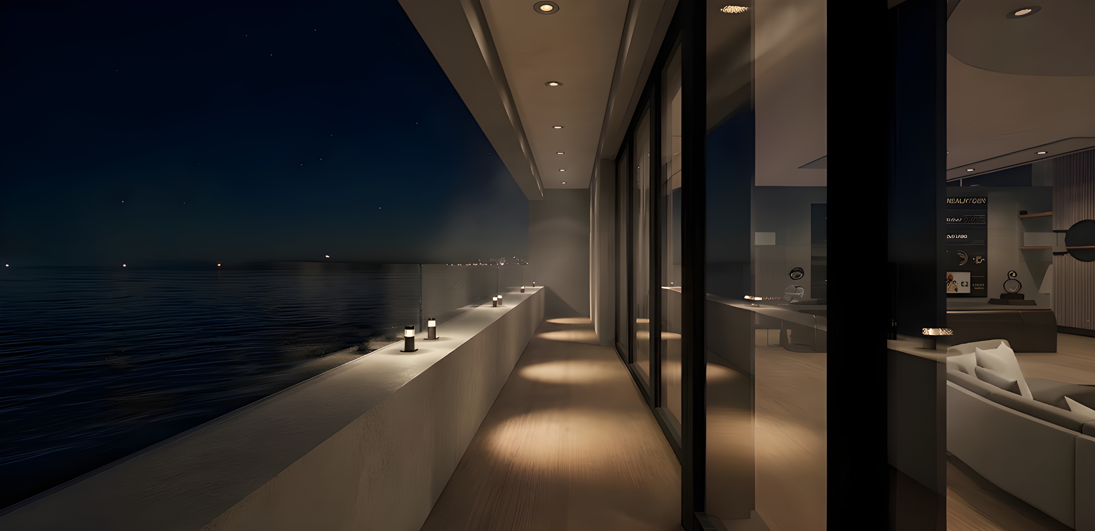 BENETTI OASIS — rooftop dining deck at sunset