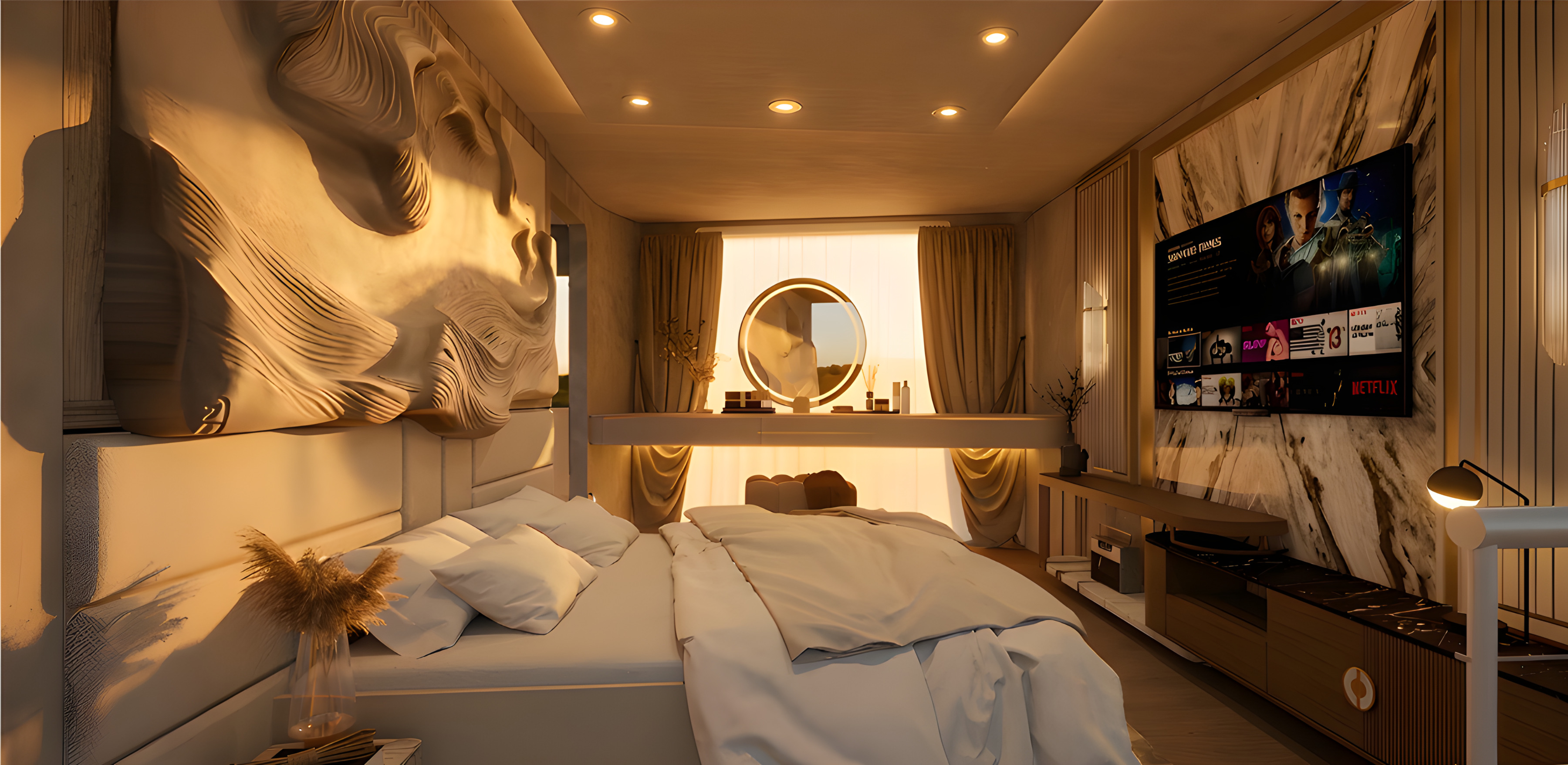 BENETTI OASIS — owner's cabin bedroom