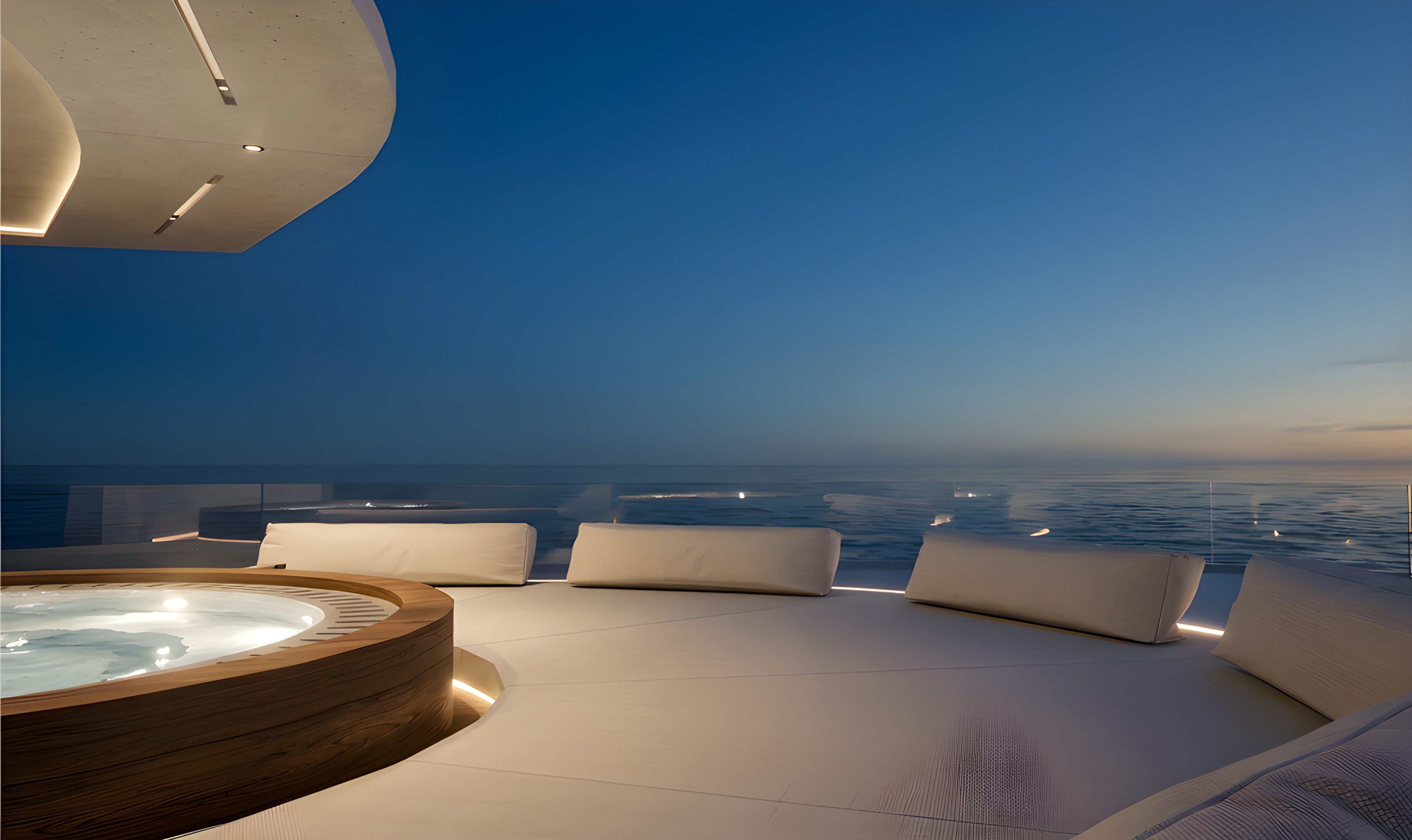 YACHT PROJECT — sun deck jacuzzi